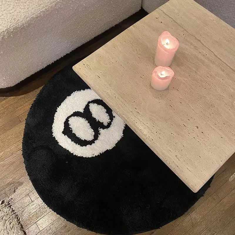 Stylish 8 Ball Round Carpet