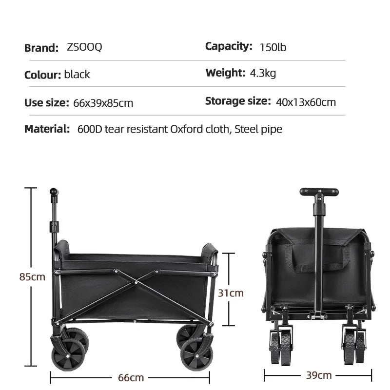 Durable & Folding Pull-Along Wagon