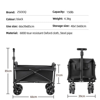 Durable & Folding Pull-Along Wagon